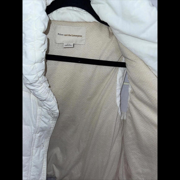 Anthropologie Pilcro Cream Preppy Luxury Designer Puffer Vest Small - Picture 10 of 15